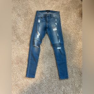 Flying Monkey lighter wash jeans with rips